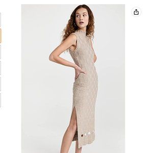 NWT STAUD Glacier Jacquard-Knit Maxi Dress